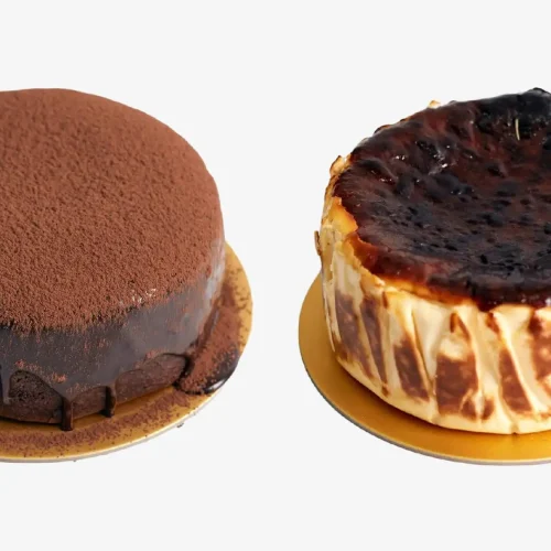 6" Chocolate Cake + Burnt Cheesecake